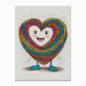 Heart Of Yarn 5 Canvas Print
