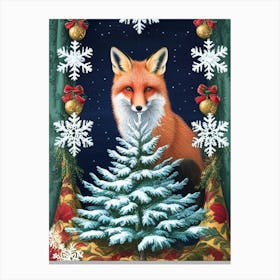 William Morris Christmas Fox 5 Canvas Print