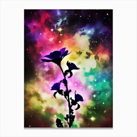 Flower In Space 5 Canvas Print