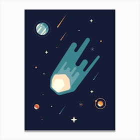 Comet In Outer Space Canvas Print