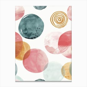 Watercolor Circles 2 Canvas Print