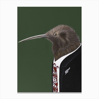 Kiwi In Suit Canvas Print