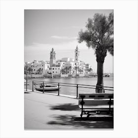 Sitges, Spain, Black And White Analogue Photography 4 Canvas Print