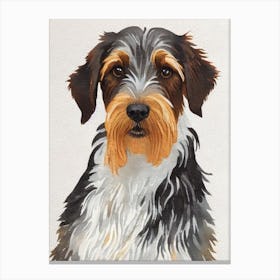 Wirehaired Pointing Griffon 2 Watercolour dog Canvas Print