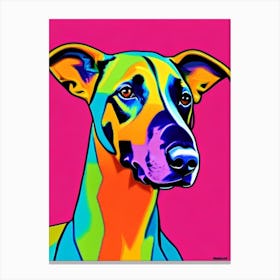 Doberman Pinscher Andy Warhol Style dog Canvas Print