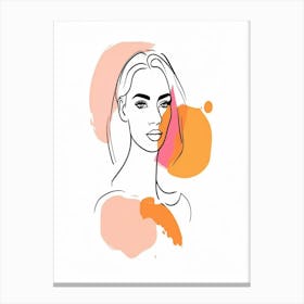 Watercolour Woman Line Art ( Canvas Print