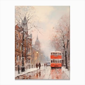 Dreamy Winter Painting London United Kingdom 7 Canvas Print