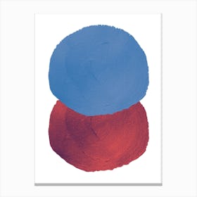 Red And Indigo Circles Canvas Print