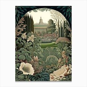 Blenheim Palace Gardens, United Kingdom Vintage Botanical Canvas Print
