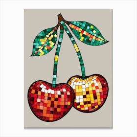 Cherry Mosaic 1 Canvas Print