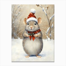 Christmas Rat 1 Canvas Print