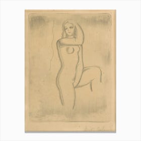 Girl Nude, Mikuláš Galanda Canvas Print