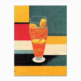 Cocktail Glass 70s Abstract Canvas Print