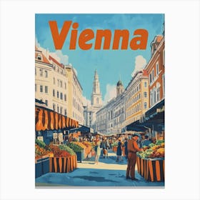 Aihrgdesign A 1970s Inspired Travel Poster For Vienna 1 Canvas Print