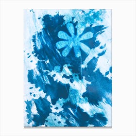 Blue Ink Painting Canvas Print