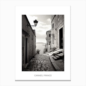 Poster Of Dubrovnik, Croatia, Photography In Black And White 3 Canvas Print