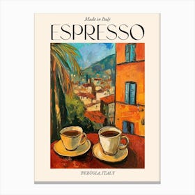 Perugia Espresso Made In Italy 2 Poster Canvas Print
