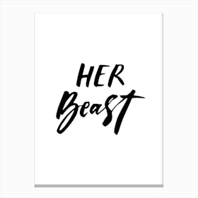 Her Beast Couple Canvas Print