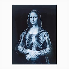 Mona Lisa X Ray Canvas Print