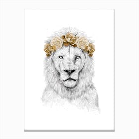 Floral Lion II Canvas Print