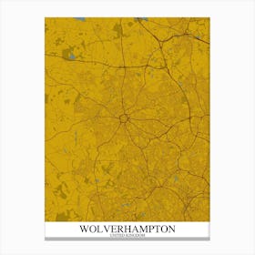 Wolverhampton Yellow Blue Canvas Print