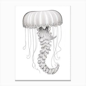 Mauve Stinger Jellyfish Drawing 3 Canvas Print