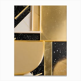 Gold And Black Canvas Print