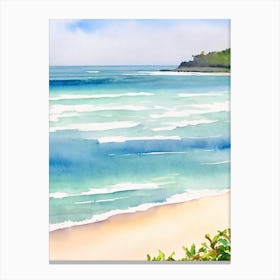 Radisson Beach 4, Bali, Indonesia Watercolour Canvas Print