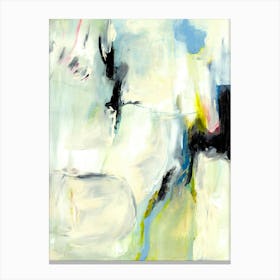 SEA OF CALM - Pastel and Neon Pink Yellow and Blue "Swimming" Abstract Painting by  "COLT X WILDE"  Canvas Print