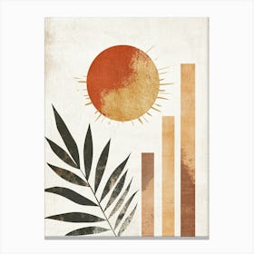 Sun And Leaf Canvas Print 1 Canvas Print