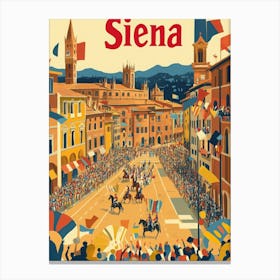 Aihrgdesign A 1970s Inspired Travel Poster For Siena Depictin 6e22a87d 79e0 4960 80fc 239c1935b040 0 Canvas Print