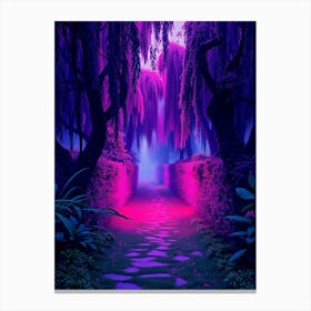 Purple Forest Path Canvas Print