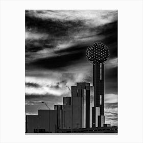 Reunion Tower Dallas Texas BW Canvas Print