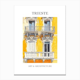 Trieste Travel And Architecture Poster 3 Canvas Print