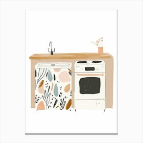 Kitchen Illustration Canvas Print