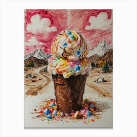 Ice Cream Cone 86 Canvas Print