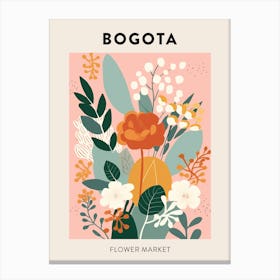 Flower Market Poster Bogota Colombia Canvas Print