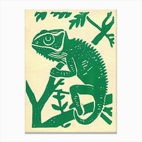 Chameleon In The Jungle Bold 3 Canvas Print