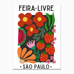 Feira Livre Sao Paulo Canvas Print