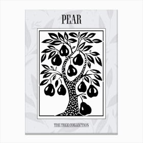 Pear Tree Simple Geometric Nature Stencil 3 Poster Canvas Print