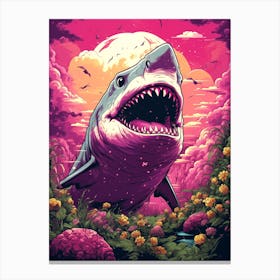 Shark In The Sea Canvas Print