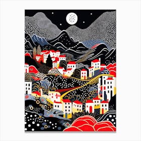 Salerno, Italy, Illustration In The Style Of Pop Art 2 Canvas Print