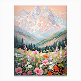 Wildflowers In The Mountains 2 Canvas Print