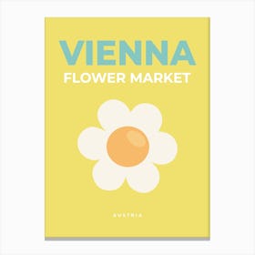 Flower Market Vienna Autria Yellow Canvas Print