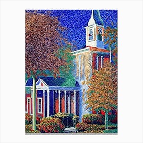 Lynn, City Us  Pointillism Canvas Print