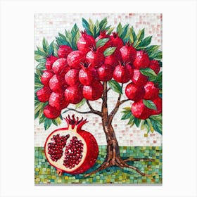 Mosaic Pomegranate Tree 1 Canvas Print