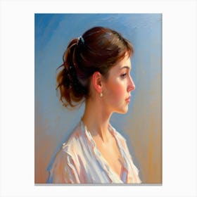 Portrait Of A Young Woman 36 Canvas Print