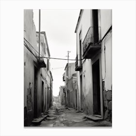 Alghero, Italy, Black And White Photography 1 Canvas Print