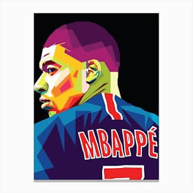 Kylian Mbappe Pop Art Canvas Print