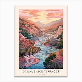 Banaue Rice Terraces Philippines 2 Travel Poster Canvas Print